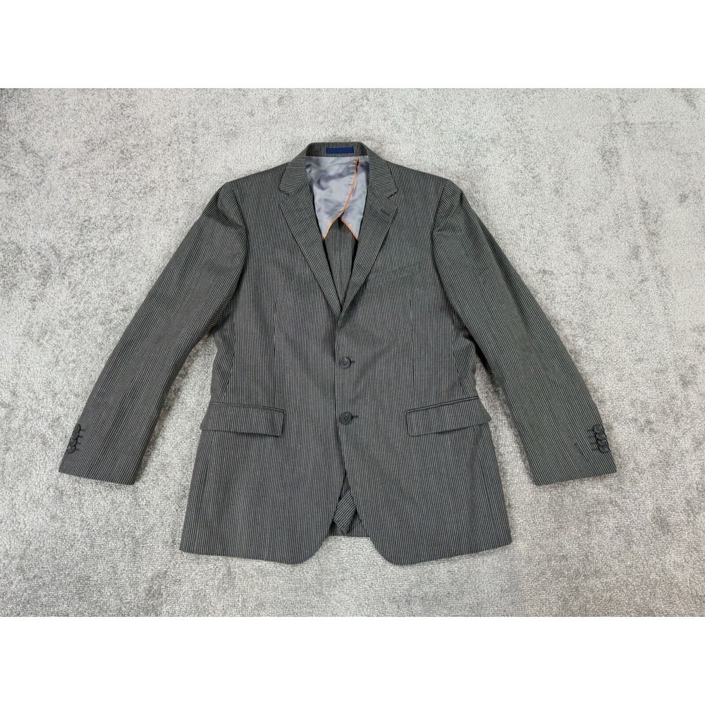 Paul Betenly Jacket 38 S Gray Wool Striped Lanifico Filarte Luxury Italy Sport
